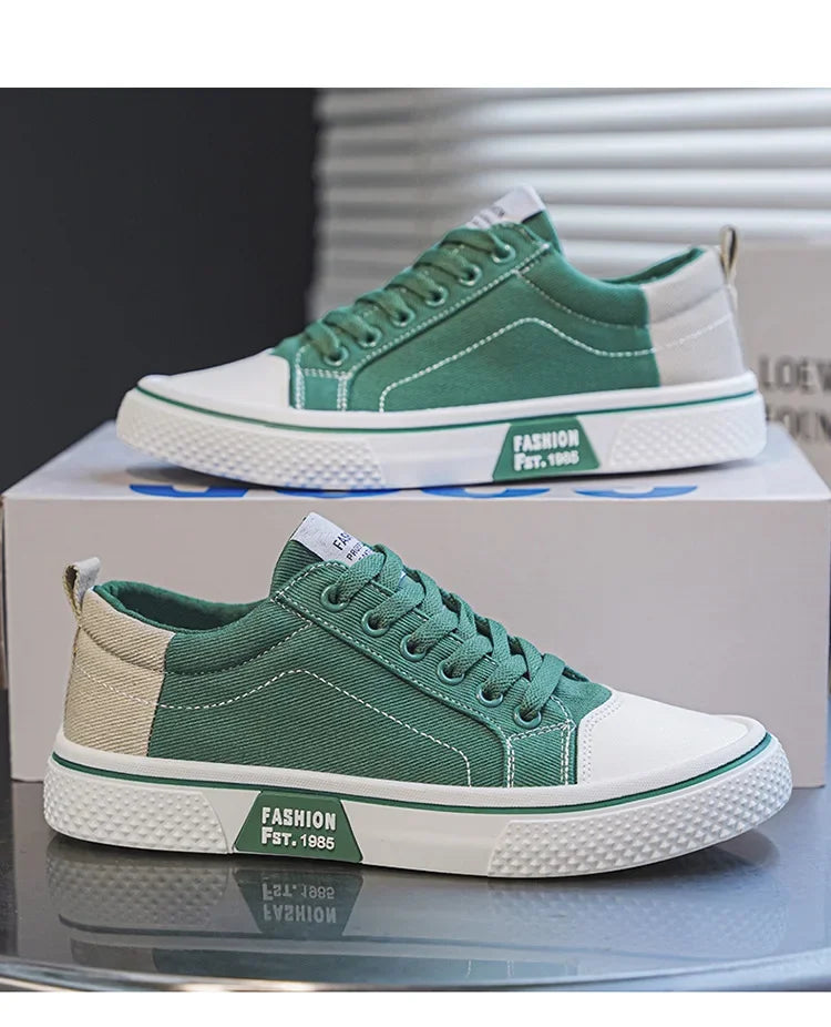 2026 New Summer Men's Breathable Versatile Skateboarding Shoes Men's Soft Bottom Casual Sports Trend Fashion Canvas Shoes 48size Pi-Mart