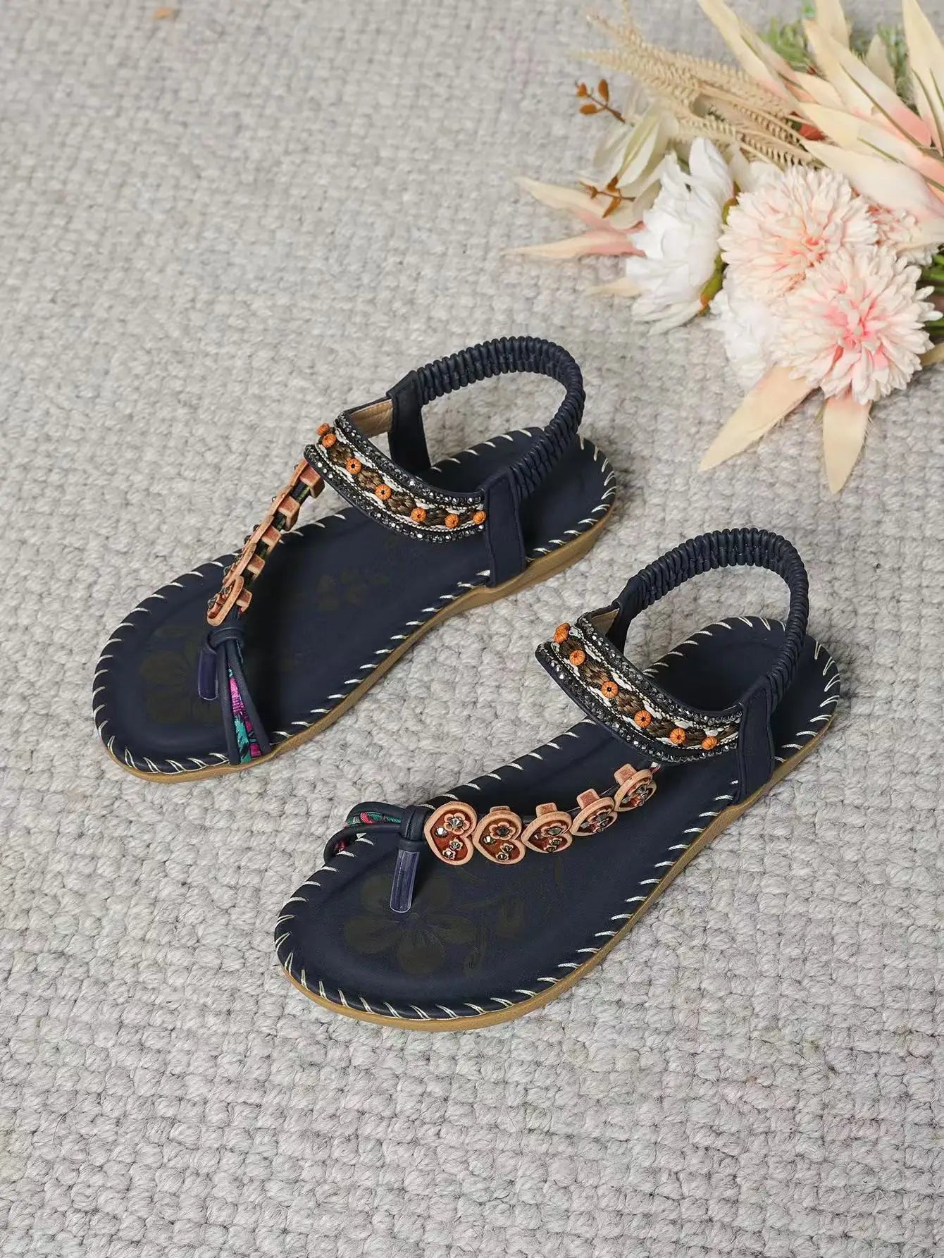 Women's Sandals Bohemian Sandals Outdoor Soft Sole Beach Sandals Platform Lightweight Women Casual Shoes Flat Plus Size Sandal LadyShow.Store