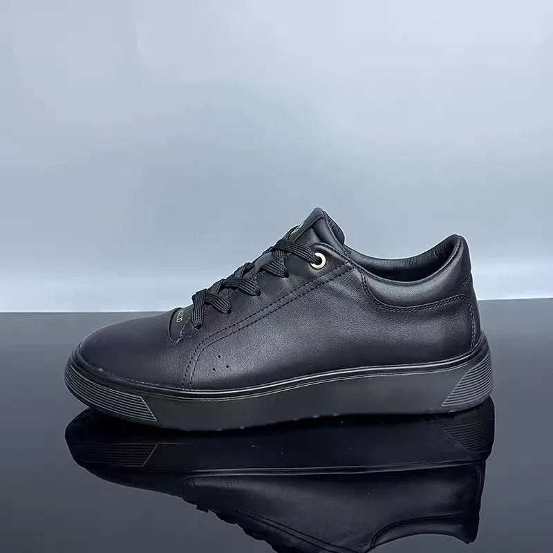 Fashion Genuine Leather Men Sneakers Breathable Comfort Classic Casual Shoes Mens Outdoor Walking Shoes Couple Footwear Pi-Mart