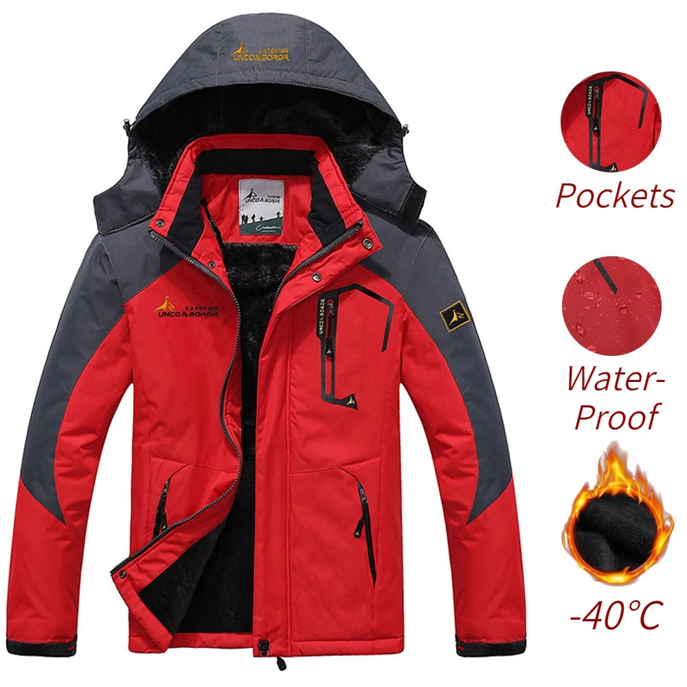 Winter Parka Men Windbreak Plus Thick Warm Windproof Fur Coats Male Military Hooded Anorak Jackets Men's Winter Jackets Pi-Mart