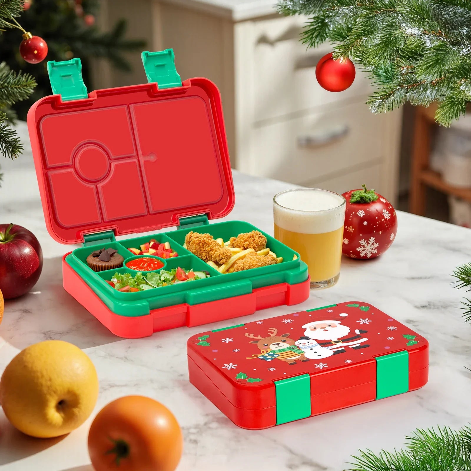 Adorable Kids Lunch Box Student Microwave Safe Travel Bento Box Halloween Container Portable Leak Proof Fruit Salad Bento Box LadyShow.Store
