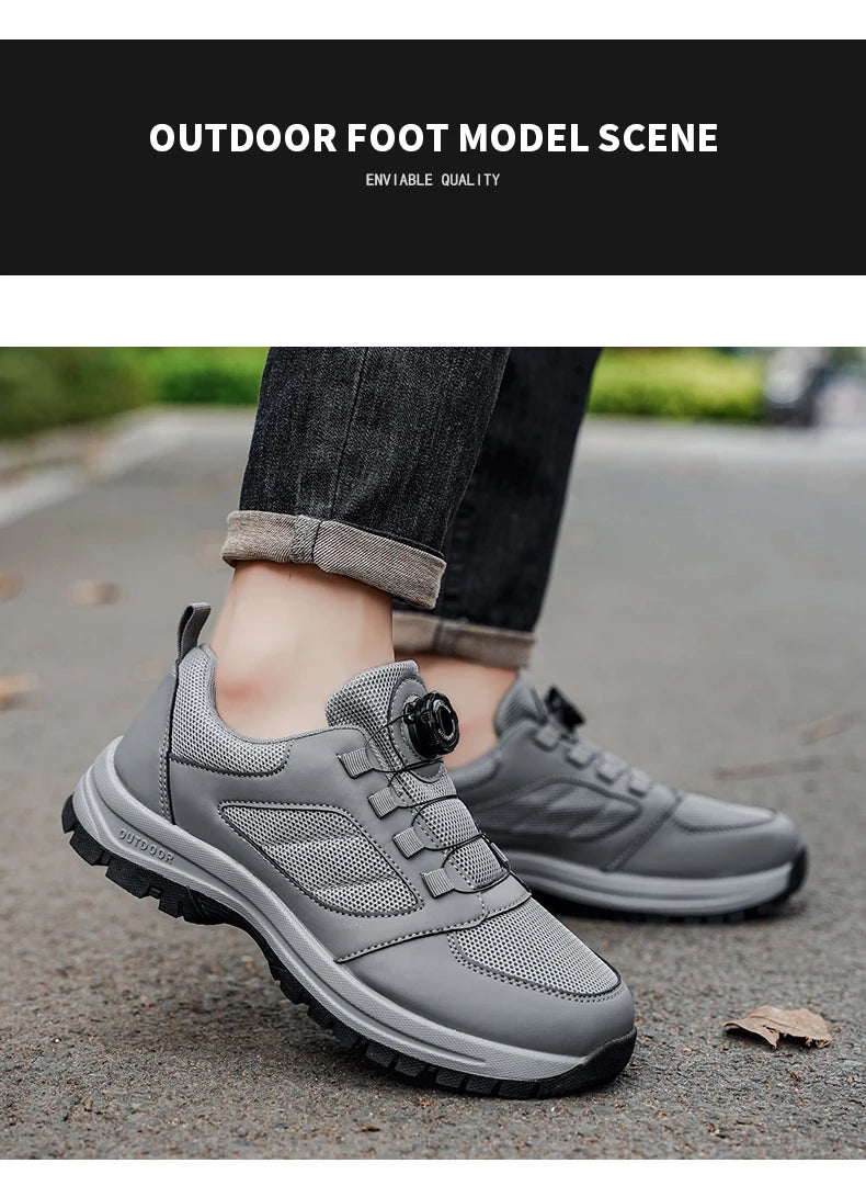 Men'S Spring And Autumn Sports Shoes Rotating Buckle Comfortable And Non Slip Hiking Sports Shoes Plus Size Men'S Shoes 39-48 Pi-Mart
