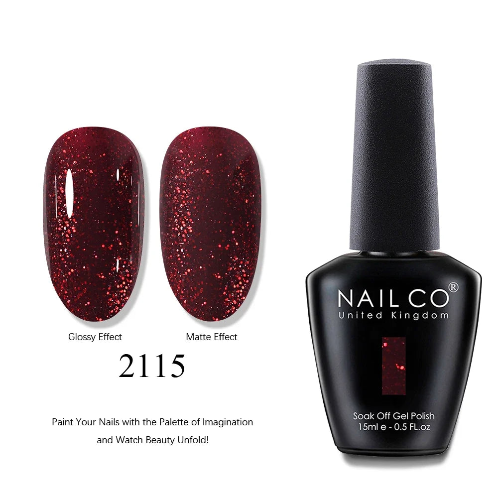 NAILCO 15ml Brown Nails Art Red Color Gel Nail Polish Semi-permanent UV Gel Polish Coffee Manicure Chocolate Hybrid Nail Varnish Tri Light Beauty