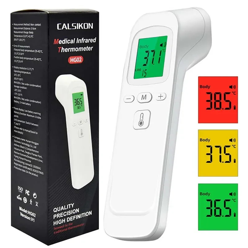 Medical Digital Infrared Thermometer Quick Temperature Measurement Medical Handheld Body Forehead Non-contact Thermometer Tri Light Beauty