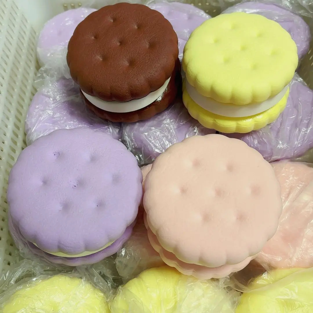 Squishy Simulated Cake Squeeze Toy Stress Relief Slow Rising Sensory Fidget Toys for Anxiety ADHD Autism Adults ASMR Fun Pi-Mart
