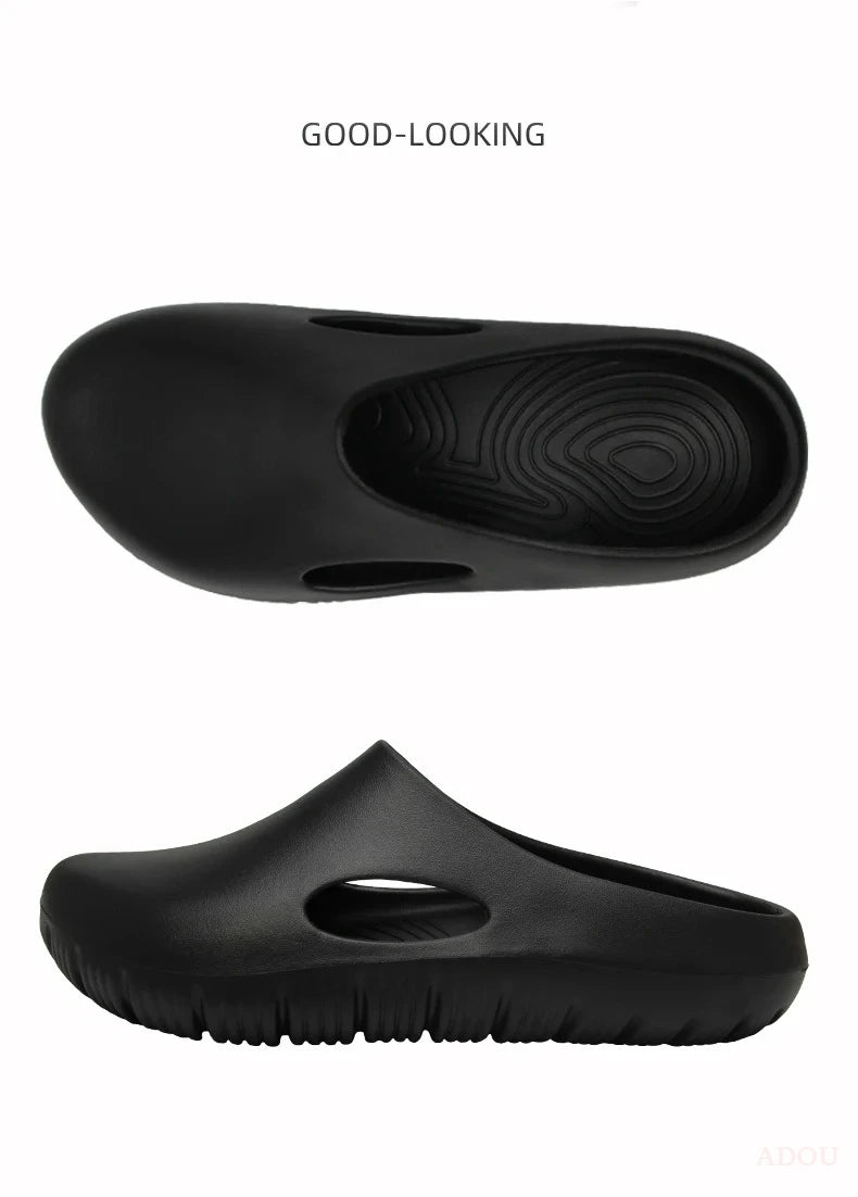 EVA Bread Men's Anti-Slip Odor-Resistant Outdoor Sandals Sports Beach Slippers for Casual Comfortable Footwear Pi-Mart