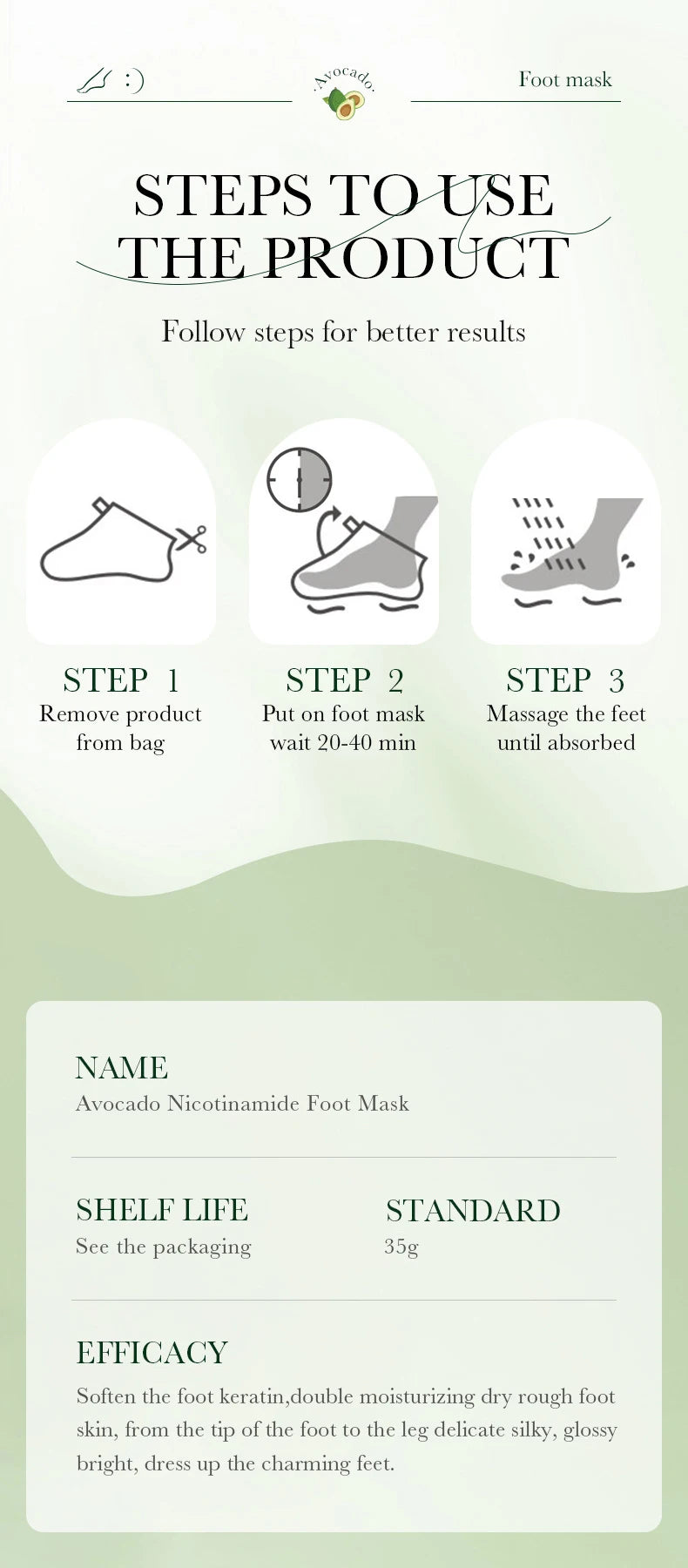 6 Pairs SADOER Fruits Foot Mask Moisturizing Foot Peeling Mask Exfoliating For Feet Spa Pedicure Exfoliant Feet Skin Care Pi-Mart
