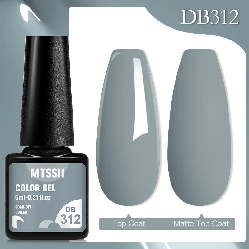 Mtssii 6ML Chocolate Color Gel Nail Polish Brown Semi Permanent UV Gel Autumn Winter Popular Soak Off Nail Art Gel Varnishes Tri Light Beauty