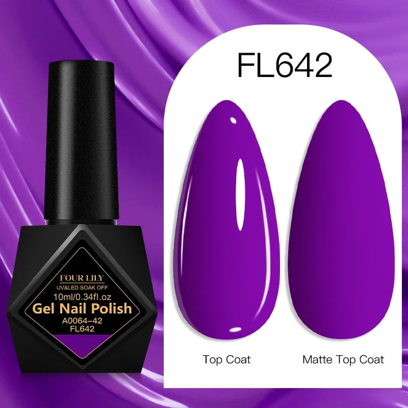 10ml Gel Nail Polish 162 Colors Nail Supplies Vernis Semi Permanent Nail Art Manicure Soak Off LED UV Gel Nail Varnishes Summer Tri Light Beauty