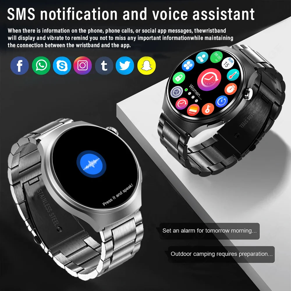 G.L Wear 2025 New Men's Smart Watch HD Display Health Tracking Bluetooth Calling Voice Assistant Sports Smartwatch LadyShow.Store
