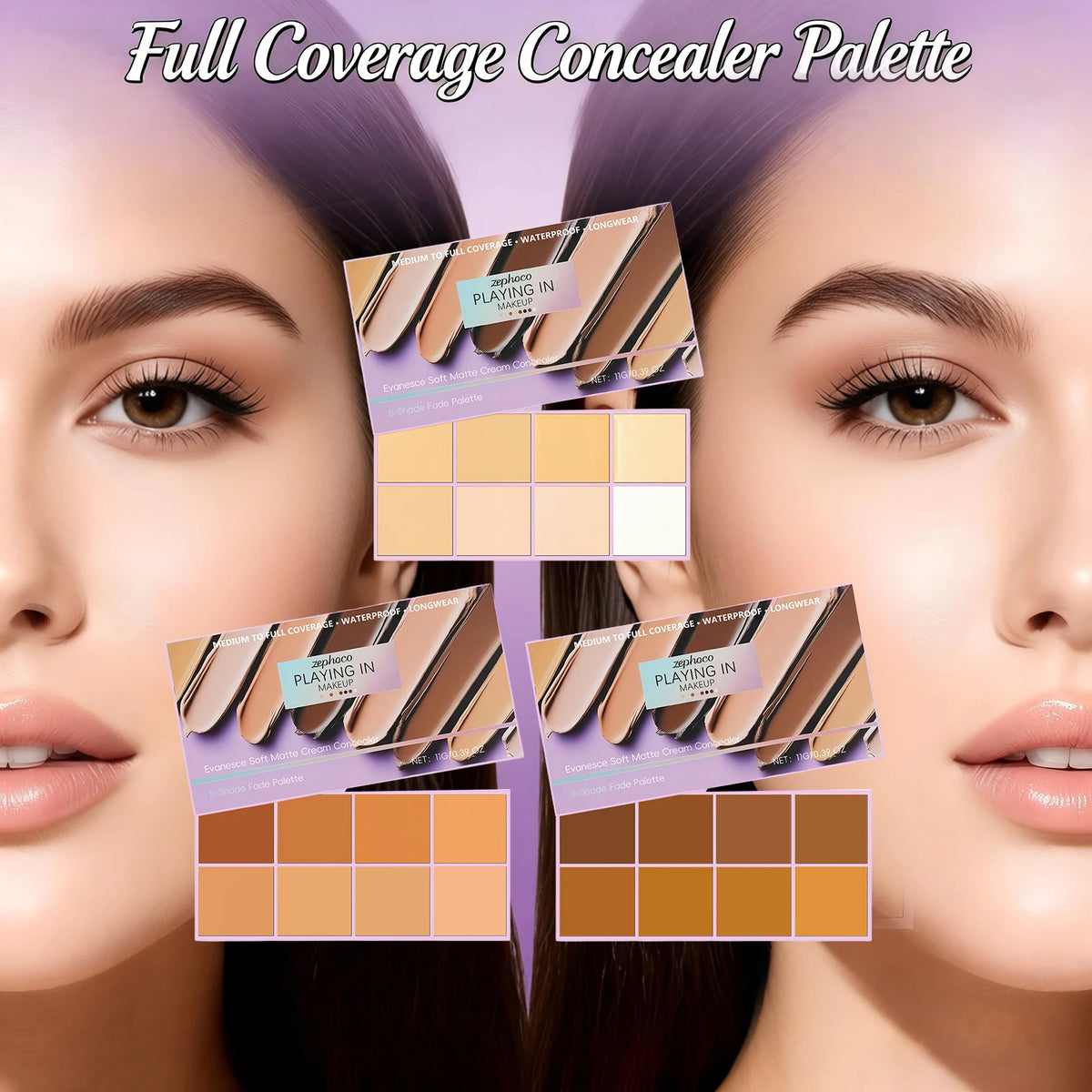 Soft Matte Cream Concealer High Coverage Cover Facial Spots, Acne Scars, Freckles and Tear Troughs Long Lasting Makeup Cosmetics Pi-Mart