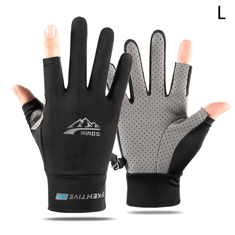 Winter Fishing Gloves 2 Finger Flip Waterproof Winter Gloves Windproof Photograph Men Women Warm Protection Fish Angling Gloves Pi-Mart