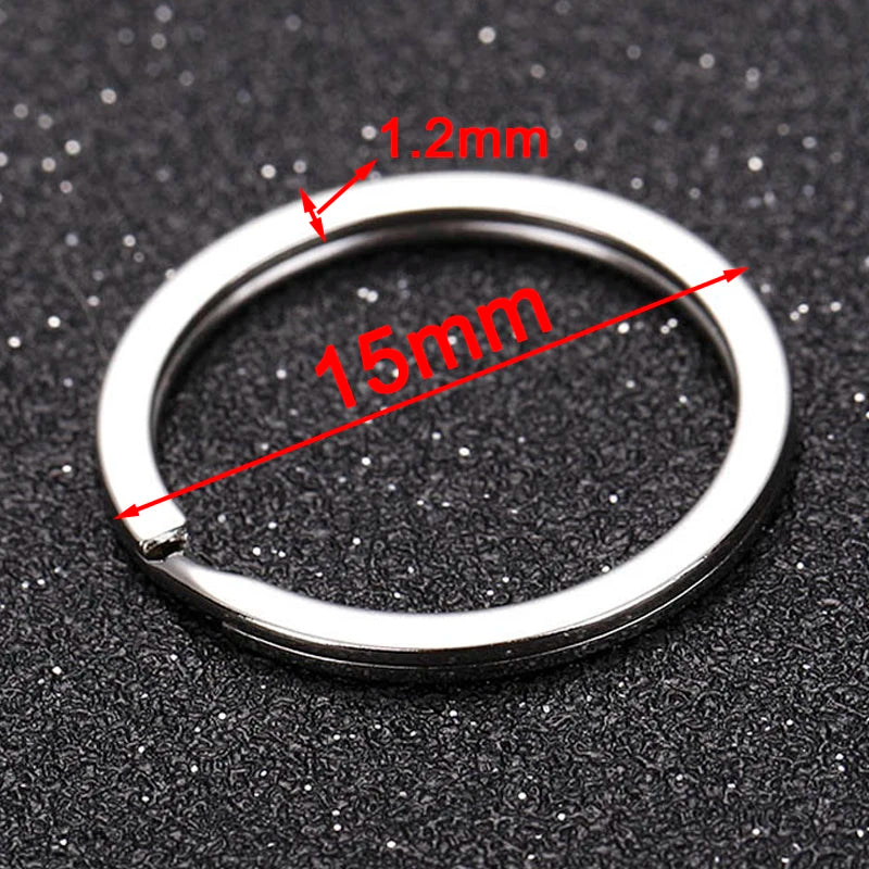 20pcs Metal Split Jump Rings Metal Hooks for DIY Keychain Pendant Making Accessory Pi-Mart