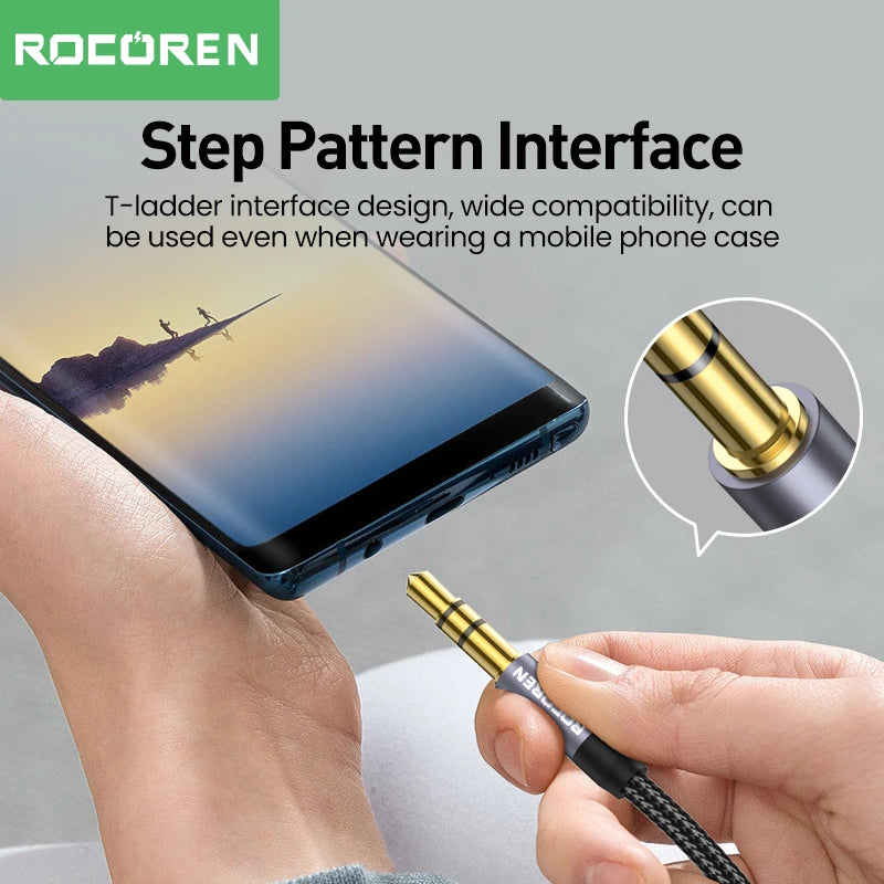Rocoren Audio Cable 3.5 mm Jack Male to Male Aux Cable For Phone Headphone Car MP3 Speaker Computer 3.5mm Jack Aux Wire Cord 5M Pi-Mart