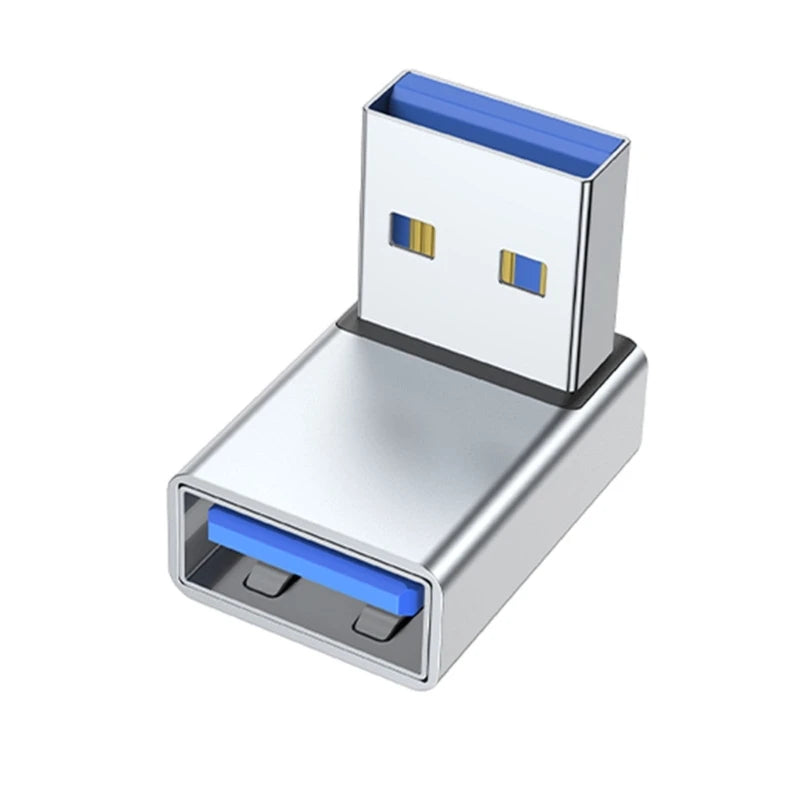 90 Degree Left Right Up Down Angled USB 3.0 A Male to Female Extension Connector Adapter for Laptop PC USB Chargers Converter Pi-Mart