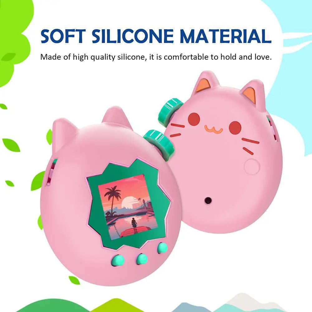 For Tamagotchi Paradise Silicone Full Cover Case Non-Slip Liquid Silicone Cute Protective Cover Soft Shell Game Accessories Pi-Mart