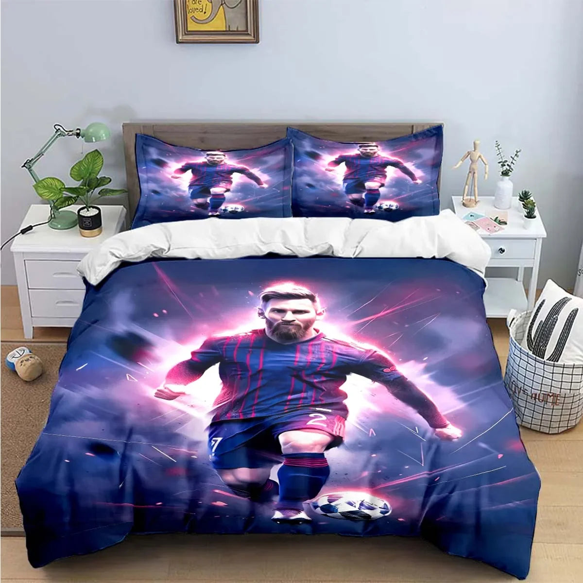 FashionFootball Star R-Ronaldo Printing Bedding Set Duvet Cover Comforter Bed  Youth Kids Girl Boys Luxury Birthday Gift Pi-Mart