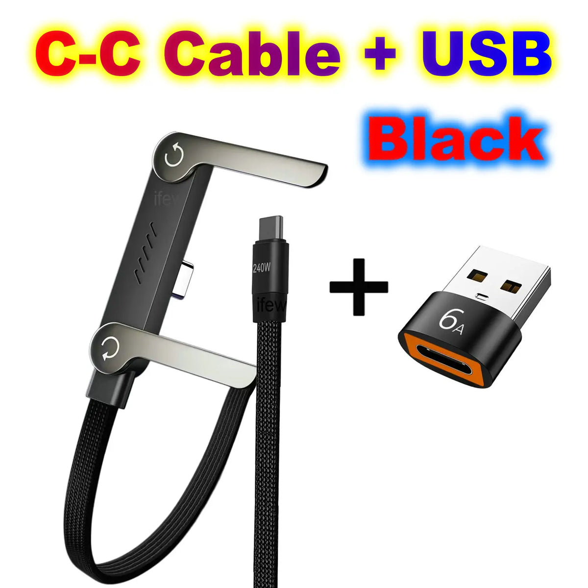 USB Type C Flat Phone Charger Fast Charging Cable C Kick Cable Stand Invisible Support Foldable Holder Charge Bracket For iPhone Pi-Mart