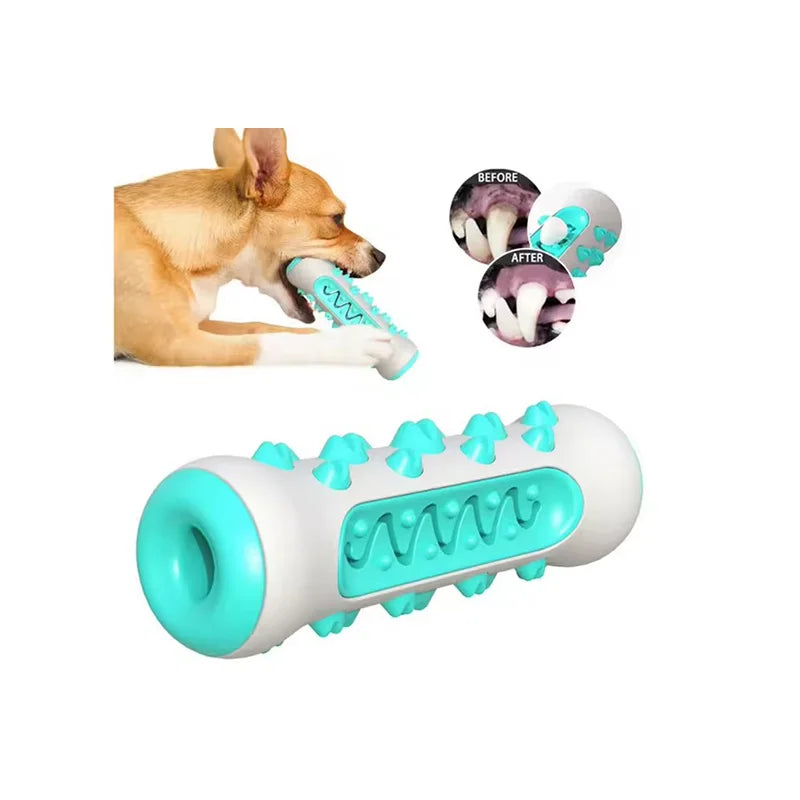 Dog Chew Bone Toy Molar Stick Teeth Cleaning Leak Food Design Self Play Interactive Pet Toy For All Breeds Dogs Relieve Boredom Pi-Mart
