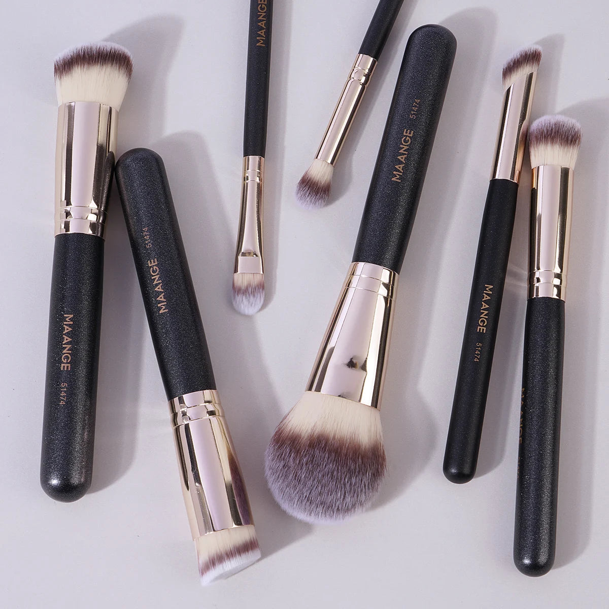 MAANGE 7pcs/set Makeup Brushes for Cosmetic Foundation Powder Concealer Blush Brush Blending Soft Bristles Beauty Tools Pi-Mart