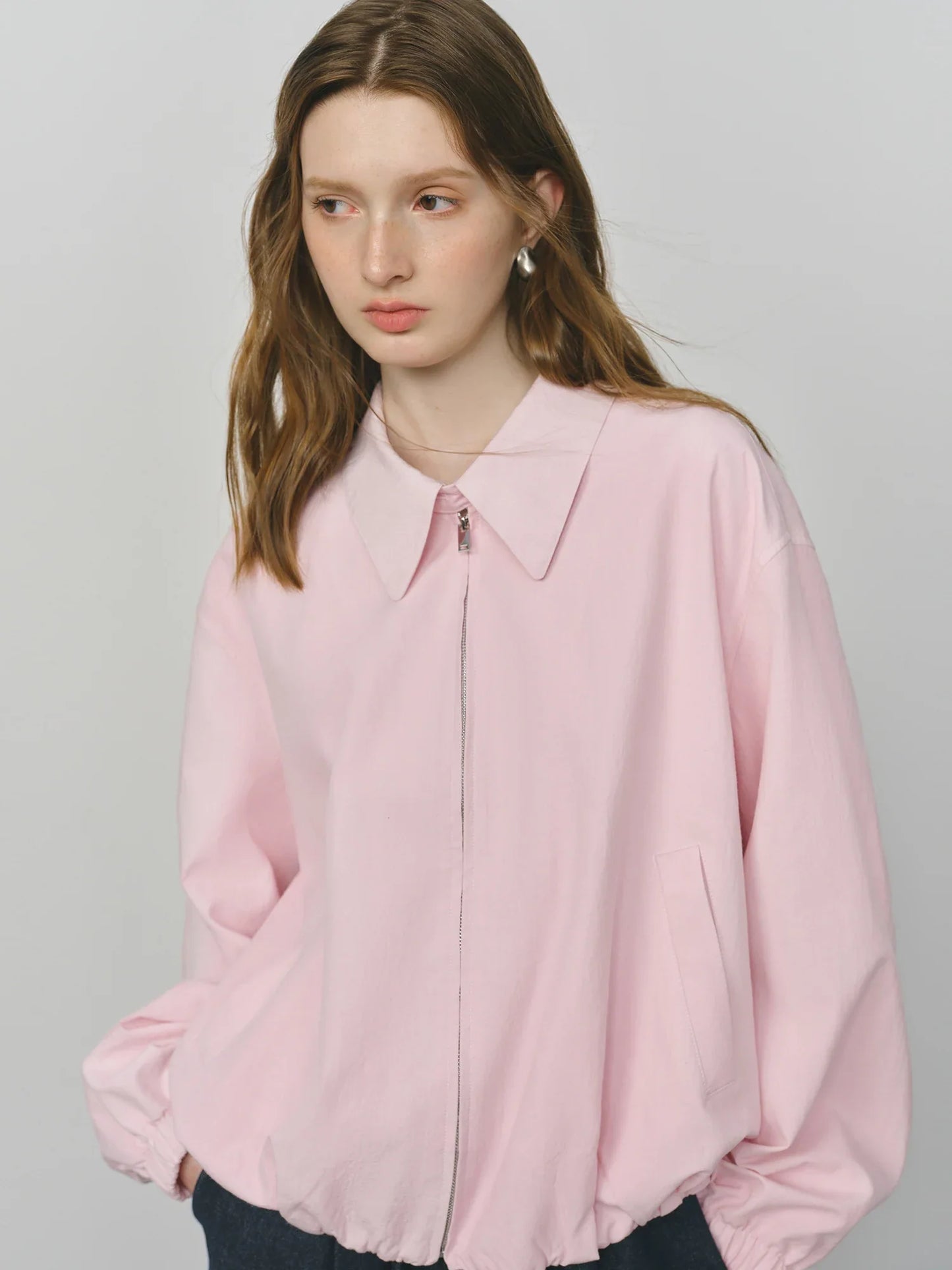 FSLE 2025 New French Barn-Style Raw Glamour Short Jacket Women's Spring Autumn New Arrival Loose Fit Oversize Workwear Coat LadyShow.Store