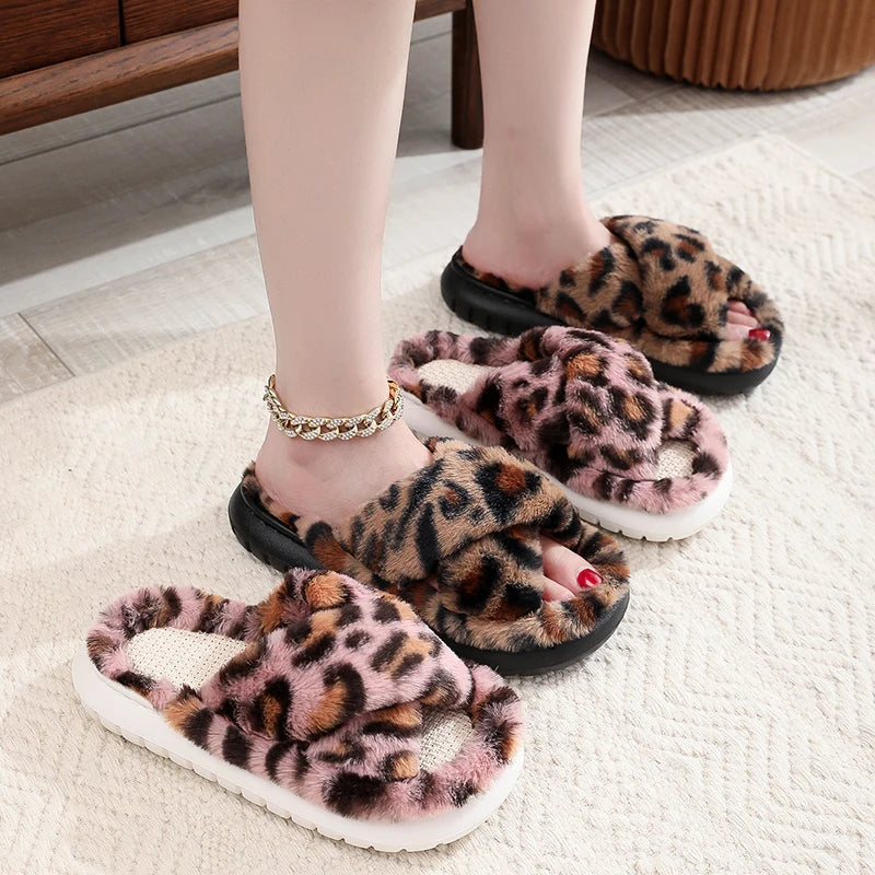 2024 Autumn Winter New Women Home Slippers Open-Toe Cross Band Linen Soled Indoor Slides Linen Soled Non-Slip Bathroom Slippers Pi-Mart