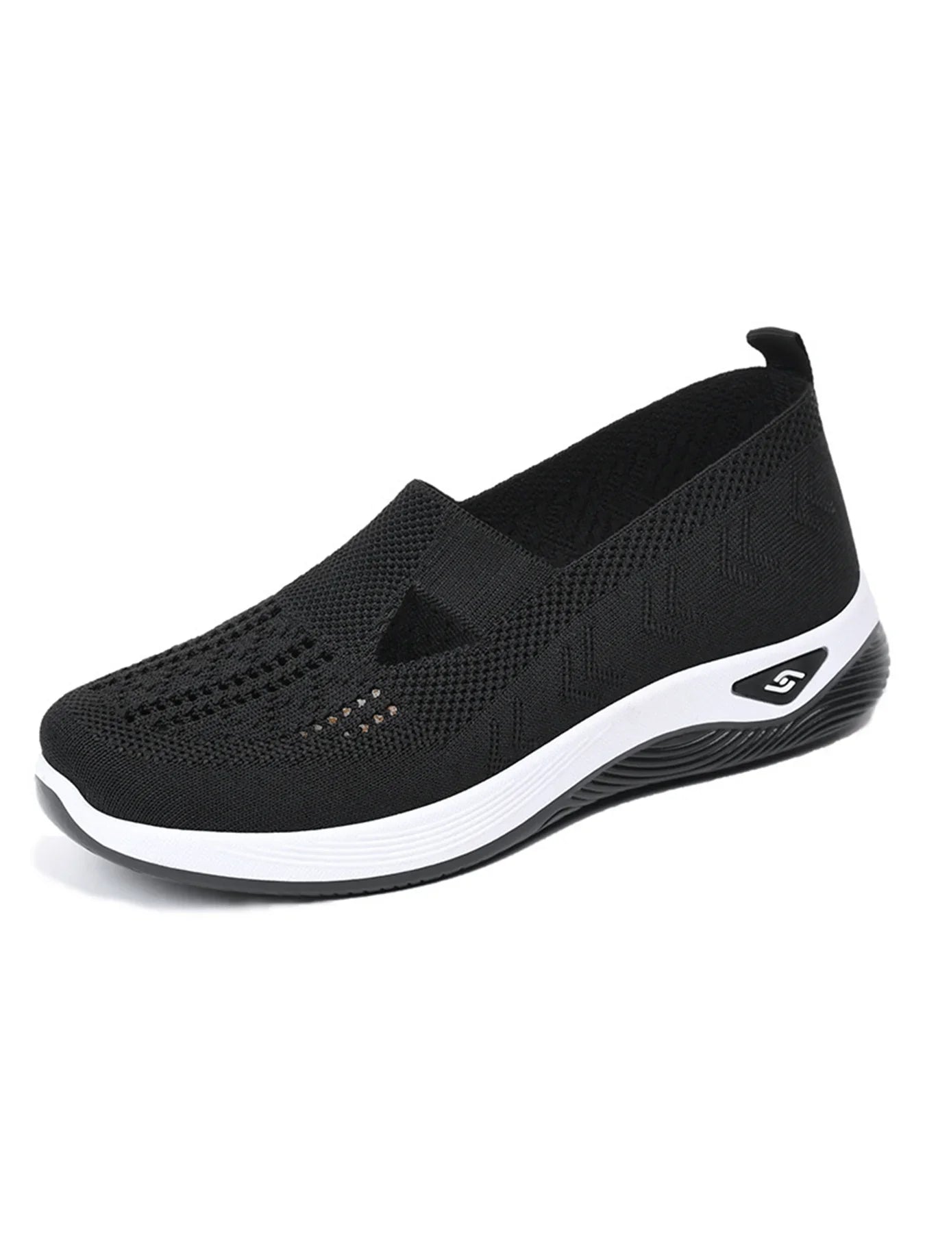 Women's shoes Solid Color Breathable Sneakers, casual sneaker women's summer sneakers, Low-top Knitted Casual Shoes Mom Shoes LadyShow.Store