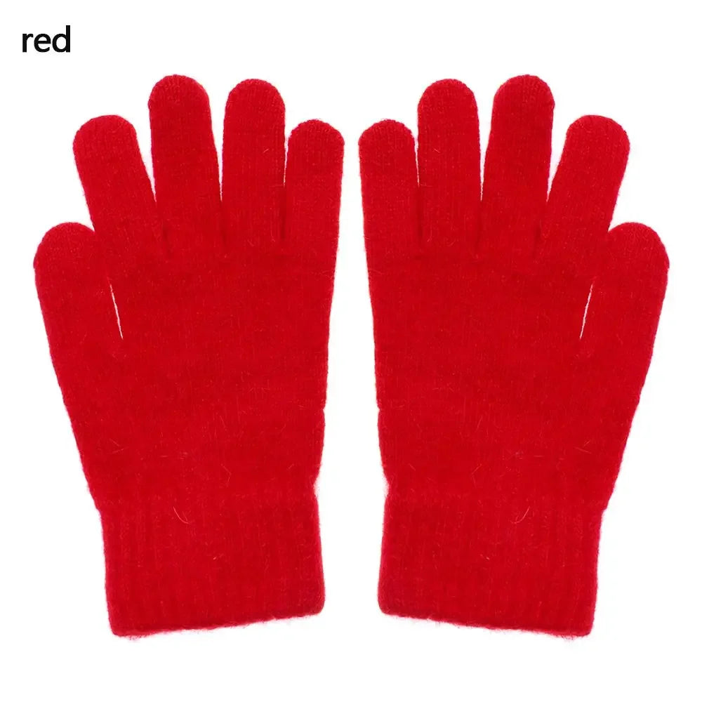 Fashion Elastic Outdoor Warm Thick Winter Gloves Mittens Full Finger Gloves Pi-Mart