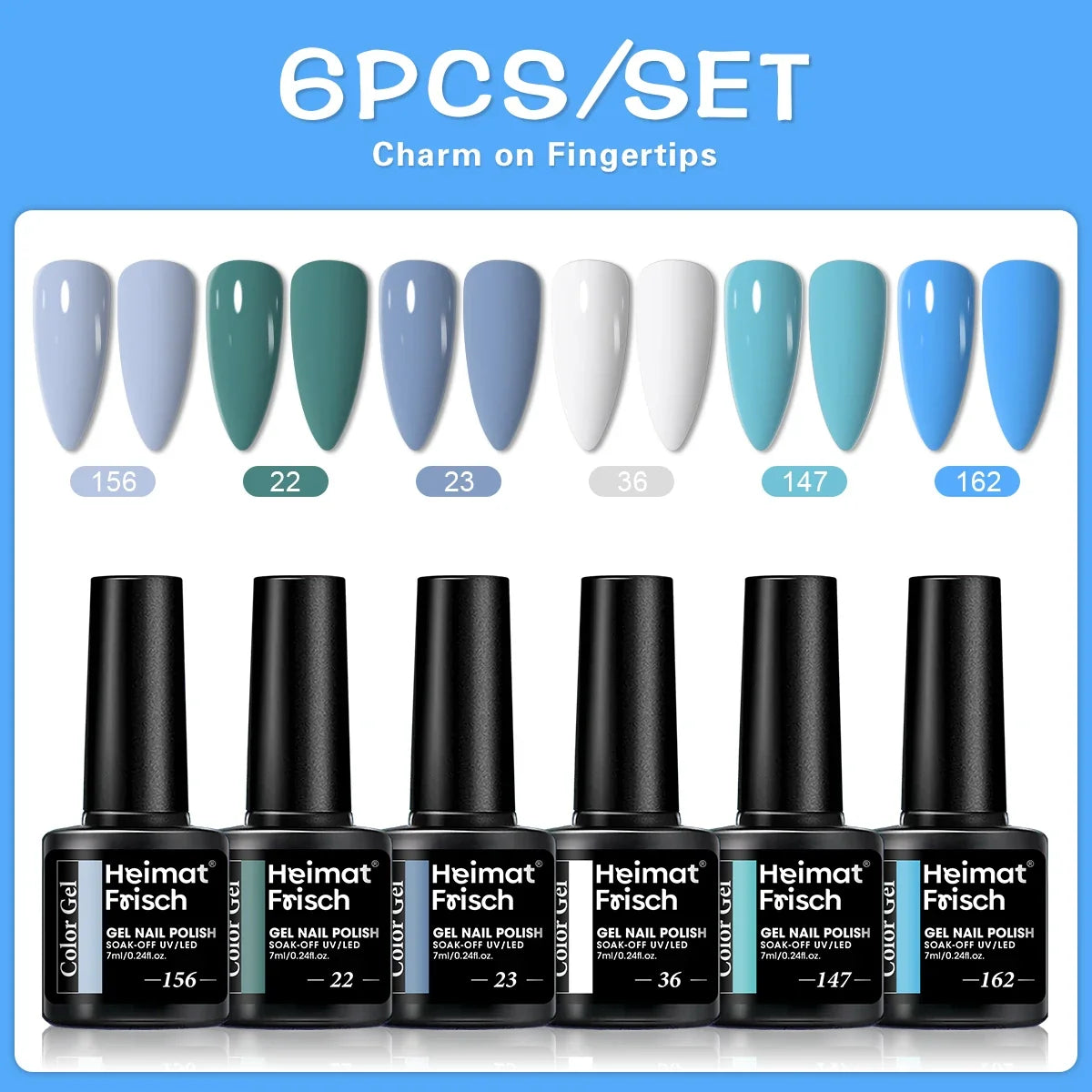 Color Block Series | Glossy Nails 0.24 oz Trendy Candy Foam Gel Semi-Permanent Nail Art Drip LED Nail Salon DIY Nail Art Gel Sea Tri Light Beauty