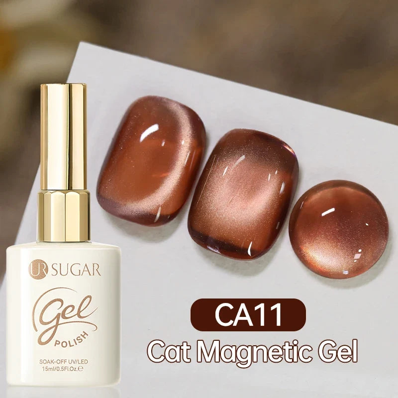 UR SUGAR 15ml Cat Magnetic Gel Nail Polish 30 Colors Semi Permanent Magnetic Gel UV/LED Soak Off Painting Vanrish Design Tri Light Beauty