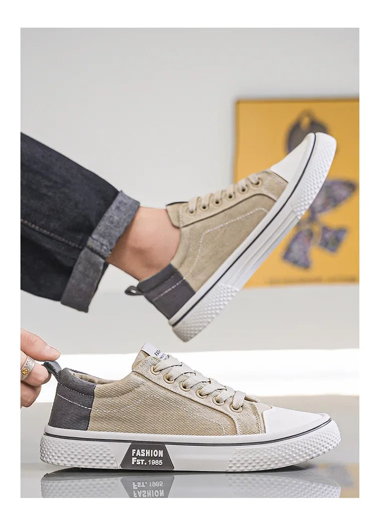 2026 New Summer Men's Breathable Versatile Skateboarding Shoes Men's Soft Bottom Casual Sports Trend Fashion Canvas Shoes 48size Pi-Mart