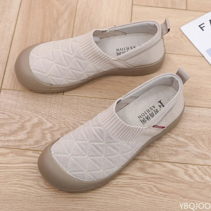 Spring and Autumn Fashion New Lightweight and Comfortable Women's Single Shoes with Soft Surface One Step Stepping Women's Shoes Pi-Mart