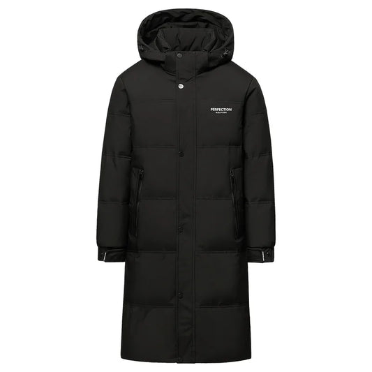 Winter Luxury Brand Men's Down Jacket Coat Parkas Padding Warm Puffer Jackets Long Man Jacket Knee Length Thickened Hooded HXY02 Pi-Mart