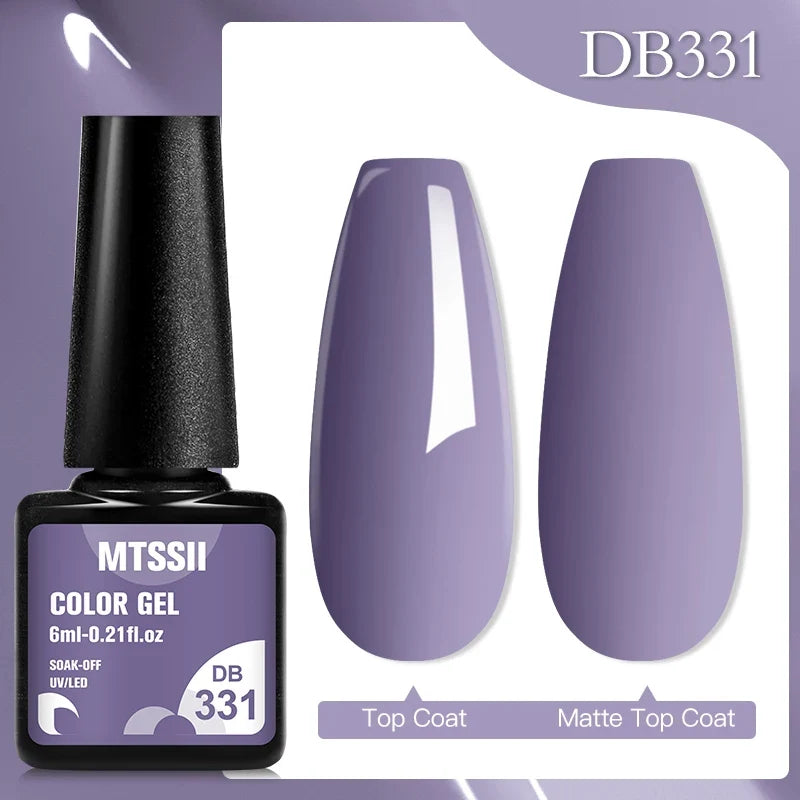Mtssii 6ML Chocolate Color Gel Nail Polish Brown Semi Permanent UV Gel Autumn Winter Popular Soak Off Nail Art Gel Varnishes Tri Light Beauty