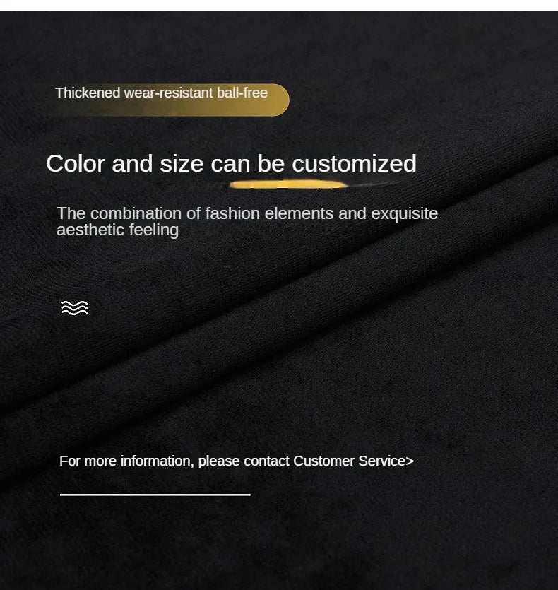 Velvet Fabric By The Meter for Tablecloth Diy Sofa Covers Curtains Sewing Thickened Soft Cloth Plain Black White Winter Textile Pi-Mart