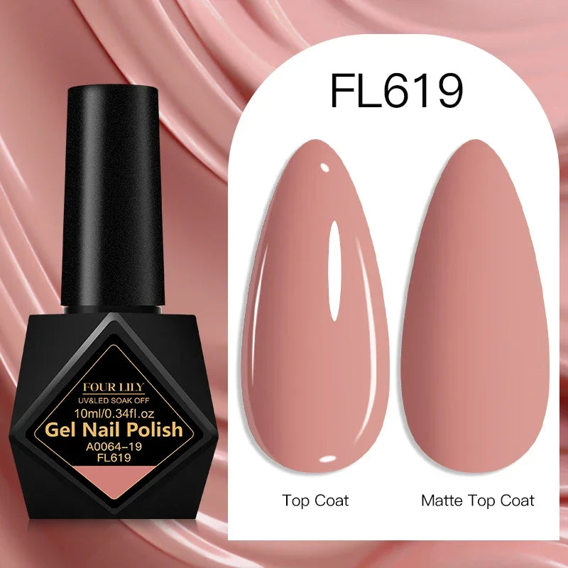 10ml Gel Nail Polish 162 Colors Nail Supplies Vernis Semi Permanent Nail Art Manicure Soak Off LED UV Gel Nail Varnishes Summer Tri Light Beauty