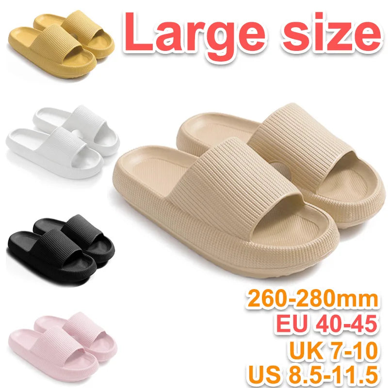 Thick Sole Cloud Slippers Women Men,Large Size,Pillow House Slippers Shower Sandals,Indoor Bathroom Slides,Lightweight,Non-Slip LadyShow.Store