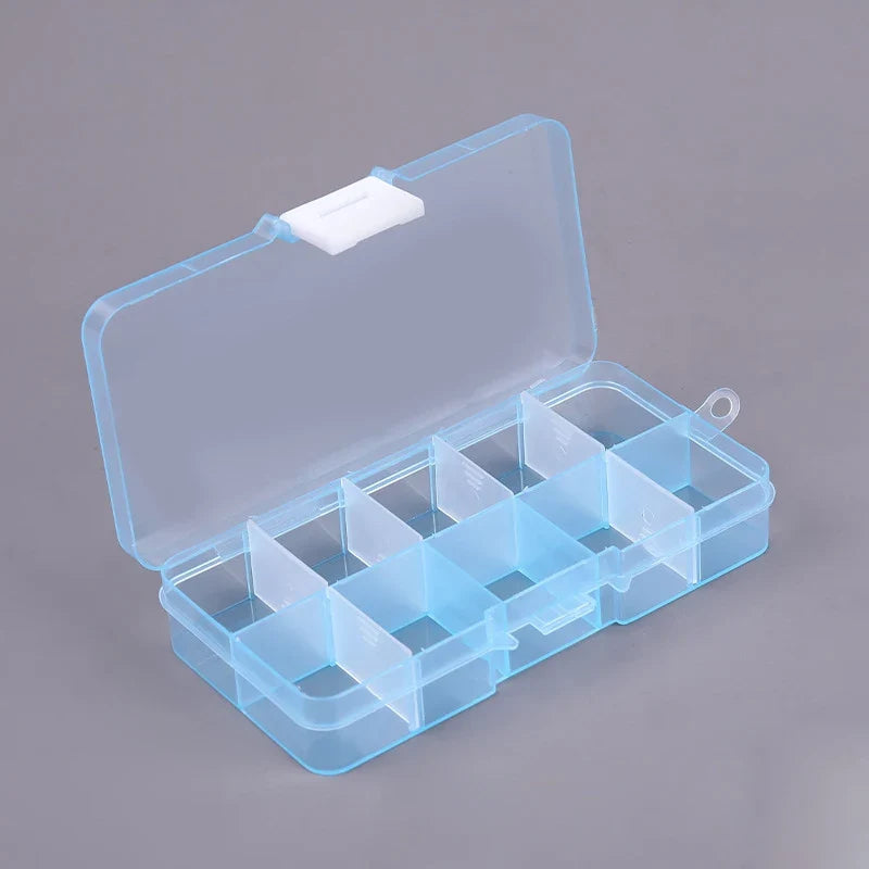 Nail Storage Box Plastic Drawer Style Easy to Clean Desktop Organization Large Capacity Cotton Swab Polishing Sand Strip Toolbox Tri Light Beauty