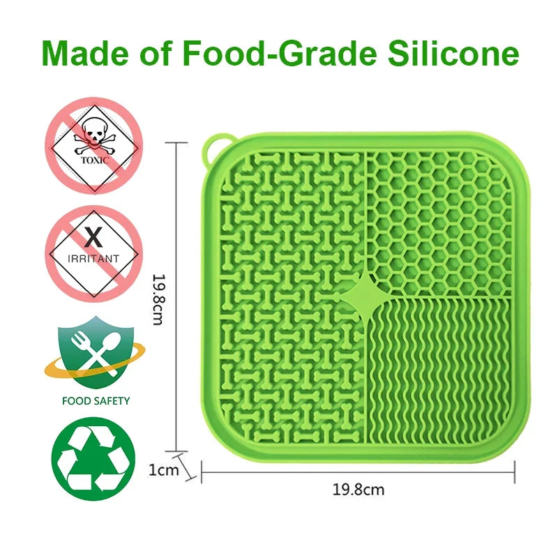 Licking Mat Slow Feeder for Dogs and Cats, Premium Lick Pad with Suction Cups for Dog Anxiety Relief, Slow Feeder Dog Bowls Pi-Mart