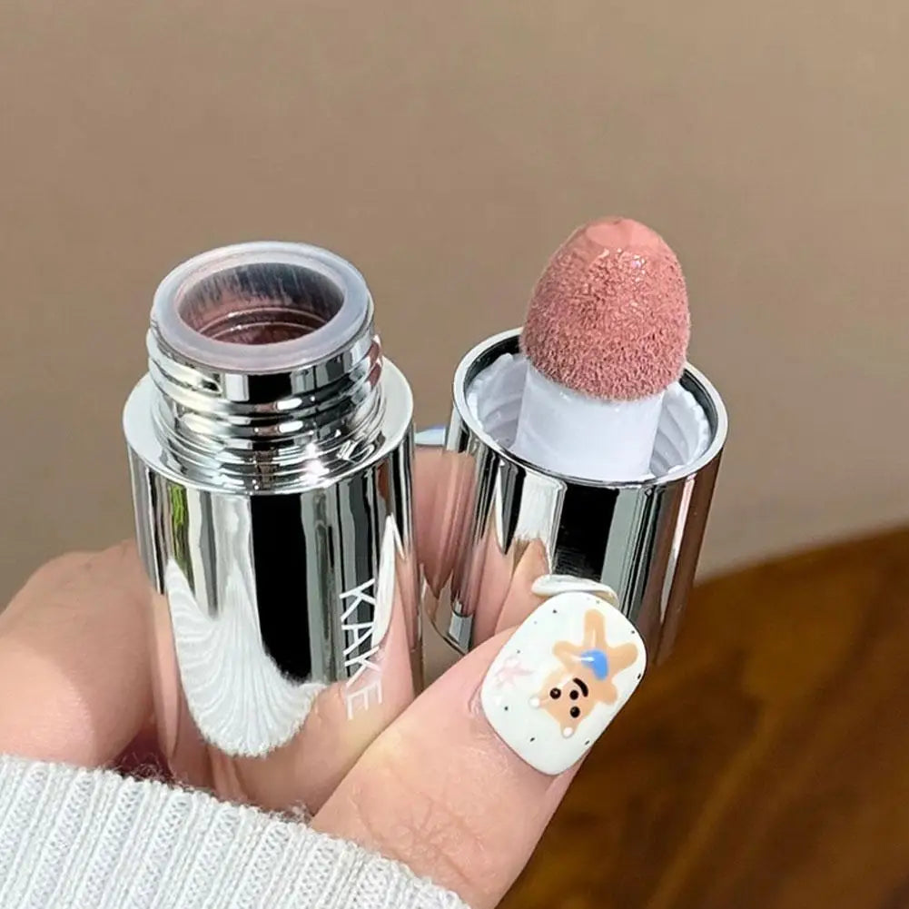 4 Colors Moisturizing Sponge Head Blusher Liquid Blush Stick Cheek Lip Milk Highlighter Natural Pink Rouge Matte Brighten Makeup Tri Light Beauty