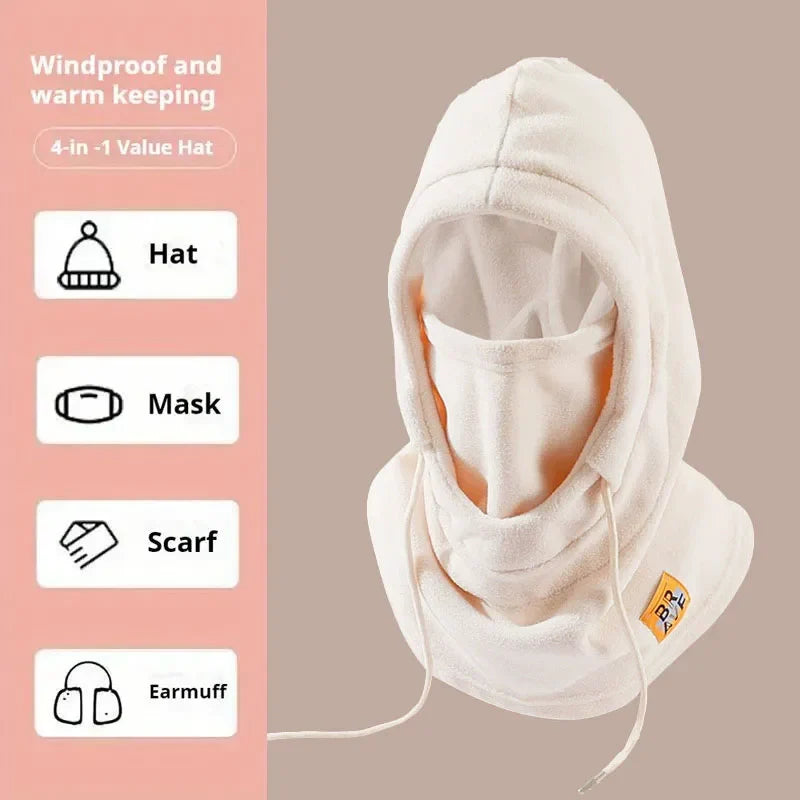Winter Warm Hat with Mask and Neck Warmer 3-in-1 Windproof Balaclava for Men Women Masked Hat Cycling Cold Weather Protection LadyShow.Store