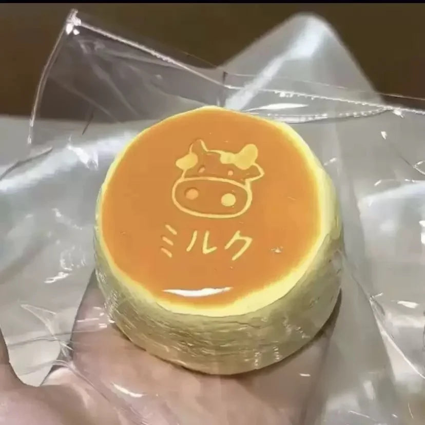 Kawaii Milk Cow Squishy Toy Soft Silicone Stress Relief Slow Rising Squeeze Toys Cute Pink Sensory Fidget Toys for anti-Anxiety Pi-Mart