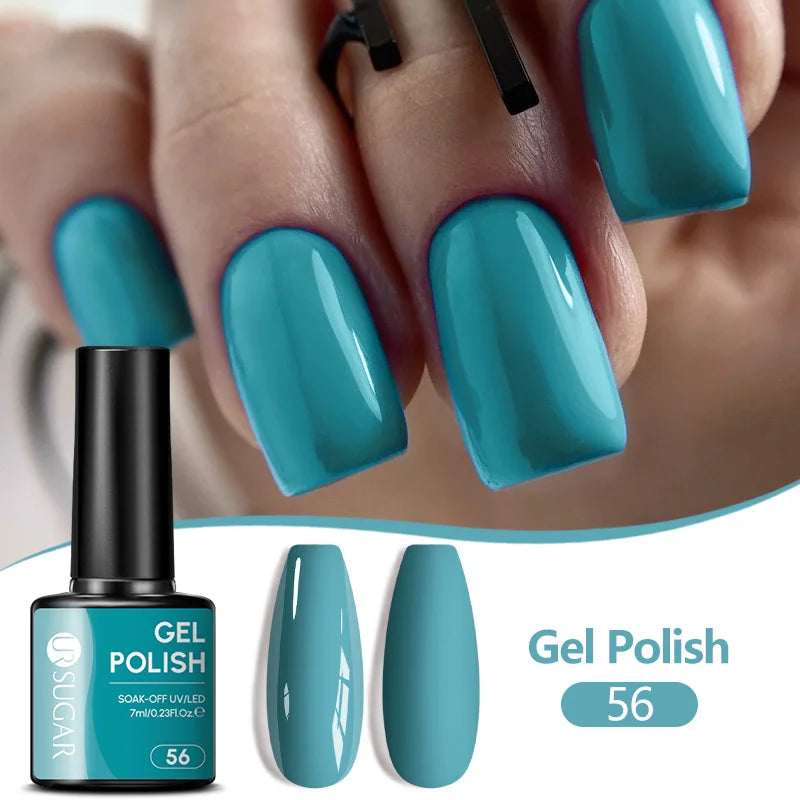 UR SUGAR 7ML Nail Gel Fresh Macaron 107 Colors All For Manicure Semi Permanent Soak Off LED UV Long-Lasting Nail Art Varnish Tri Light Beauty