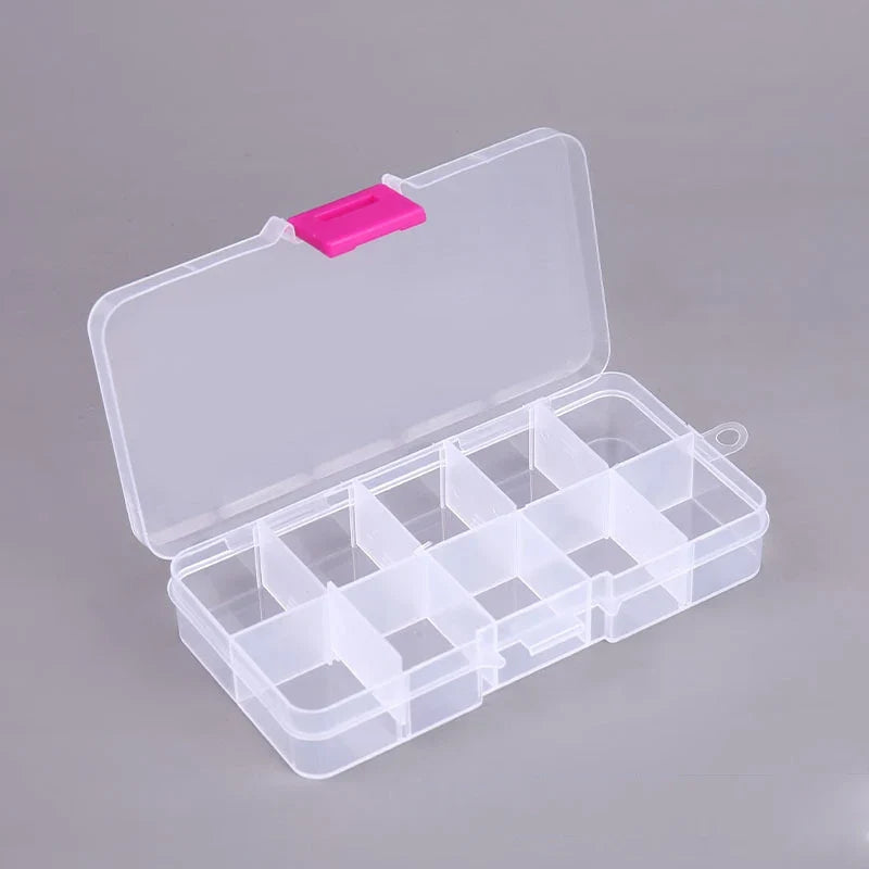 Nail Storage Box Plastic Drawer Style Easy to Clean Desktop Organization Large Capacity Cotton Swab Polishing Sand Strip Toolbox Tri Light Beauty
