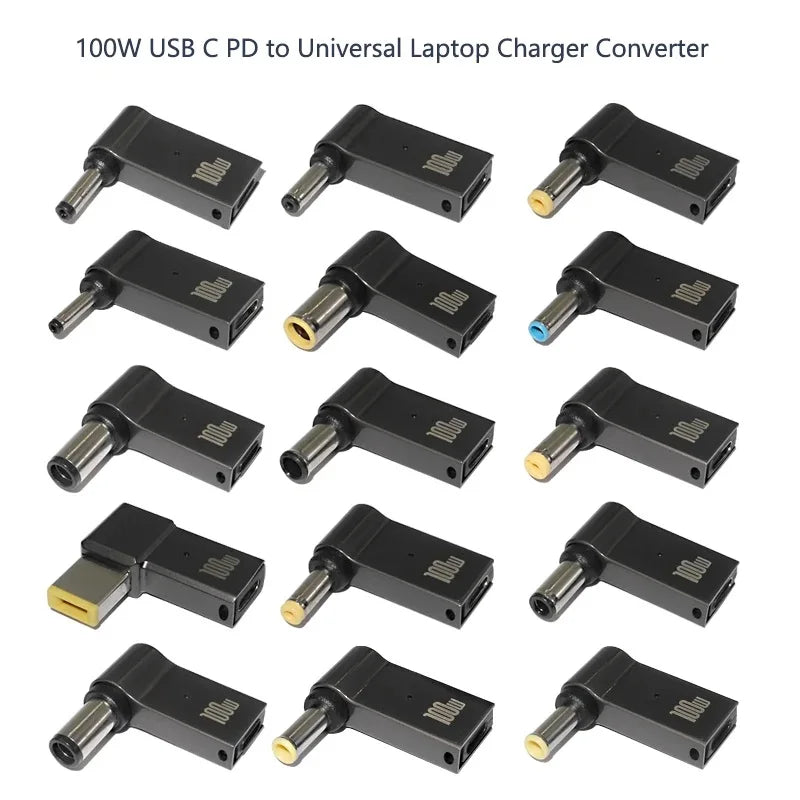 100W USB Type C Fast Charging Adapter Plug Connector Universal USB C Laptop Charger Converter for Dell Asus Hp Acer Lenovo Pi-Mart