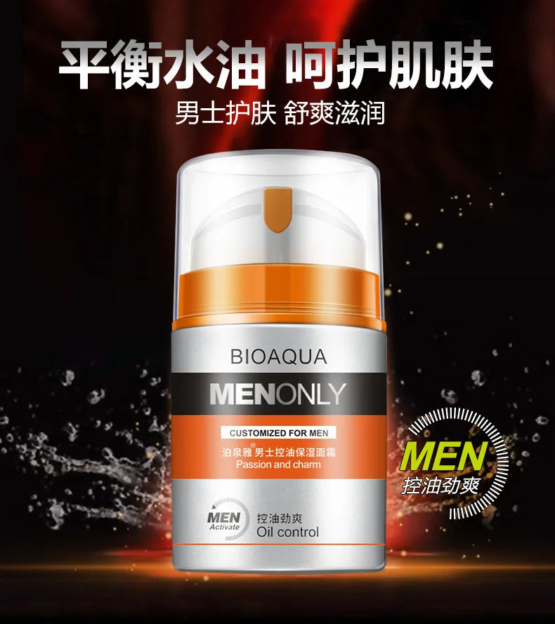 BIOAQUA Men Deep Hydrating Face Cream Moisturizing Oil-control Anti Wrinkle Essence Face Cream Facial Cream Skin Care Pi-Mart
