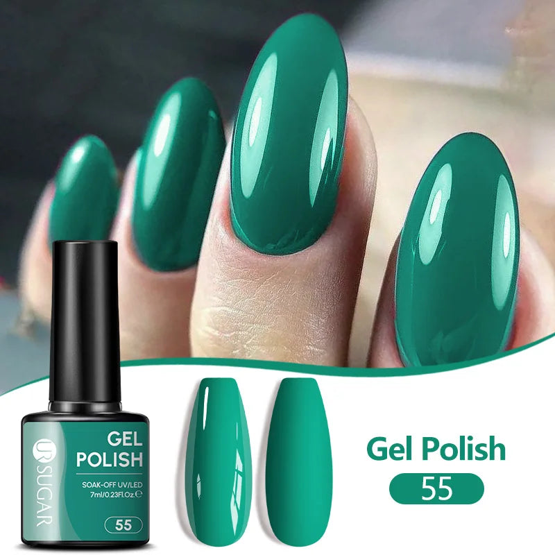 UR SUGAR 7ML Nail Gel Fresh Macaron 107 Colors All For Manicure Semi Permanent Soak Off LED UV Long-Lasting Nail Art Varnish Tri Light Beauty