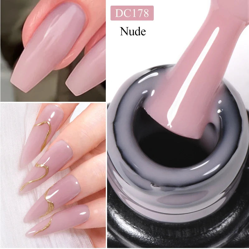 Mtssii 7ml Milky White Quick Extension Gel Nail Polish Nude Construct Hard Gel Semi Permanent Acrylic Extension Nail Art Varnish Tri Light Beauty
