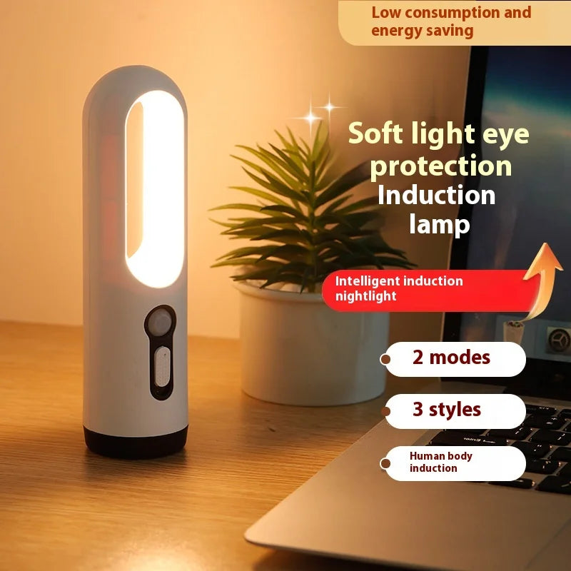 AiQUE LED Motion Sensor Night Light Portable 2 in 1 Flashlight Bedroom Bathroom Reading Camping Lighting Baby Feeding Eye Care Pi-Mart