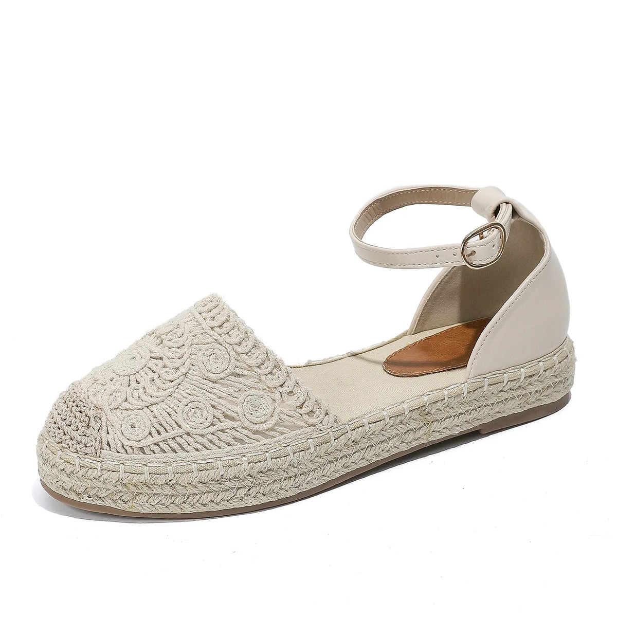 New 2026 Summer Women's Vintage Flats Hemp Rope Bottom Sandals Comfortable Sandals Women's Fisherman Sandals Sandalias De Mujer Pi-Mart